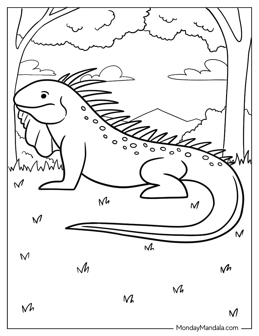 vibrant iguana coloring pages printable jpg