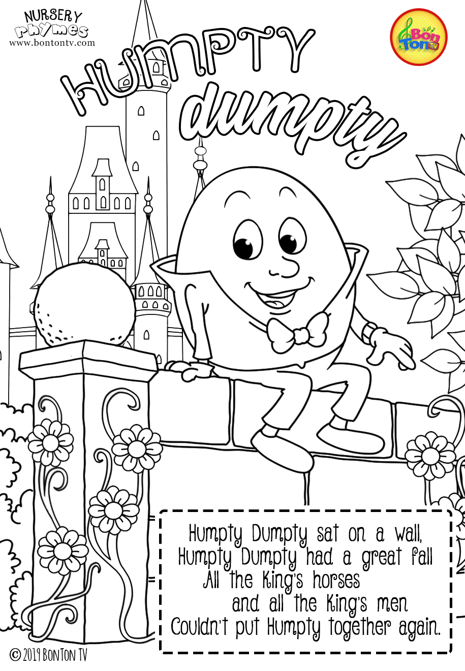 free printable nursery rhyme coloring pages jpg