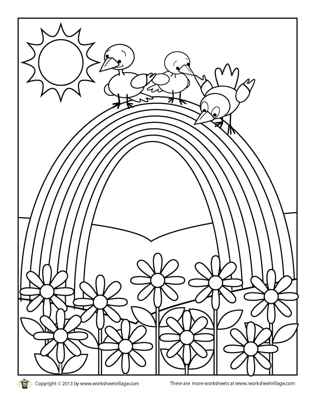 vibrant rainbow coloring pages printable jpg