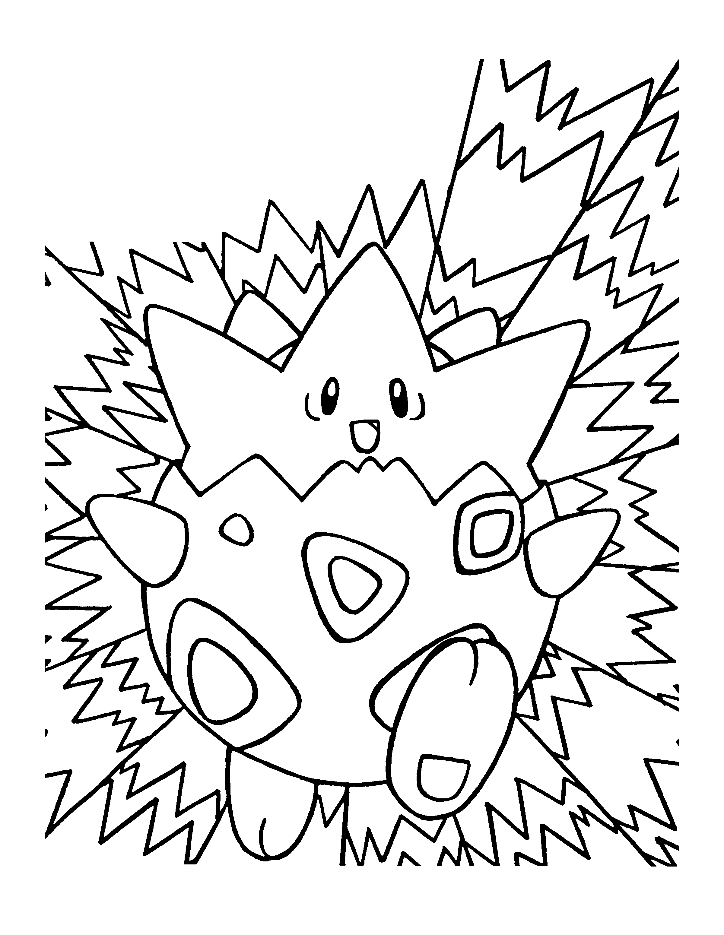 adorable togepi coloring page printable jpg