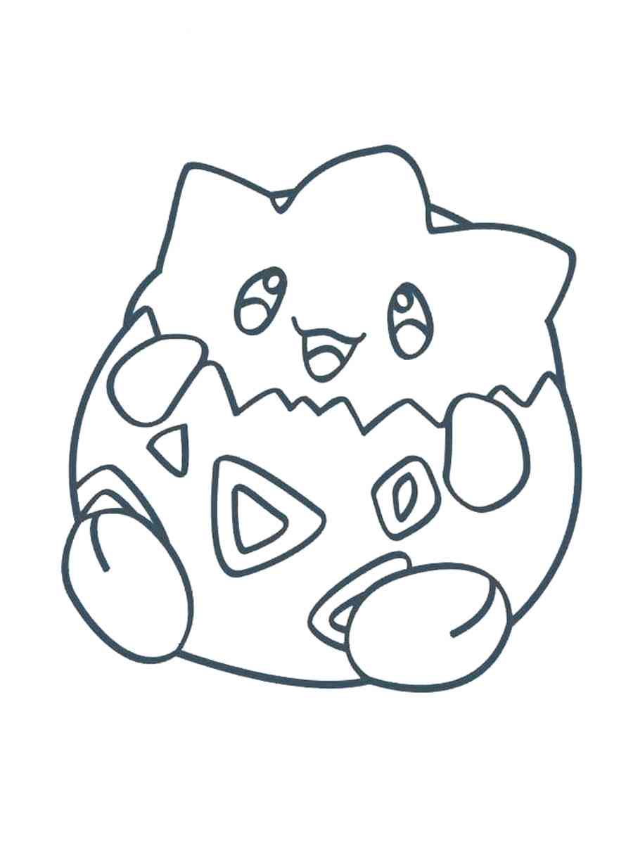 adorable togepi coloring page printable jpg