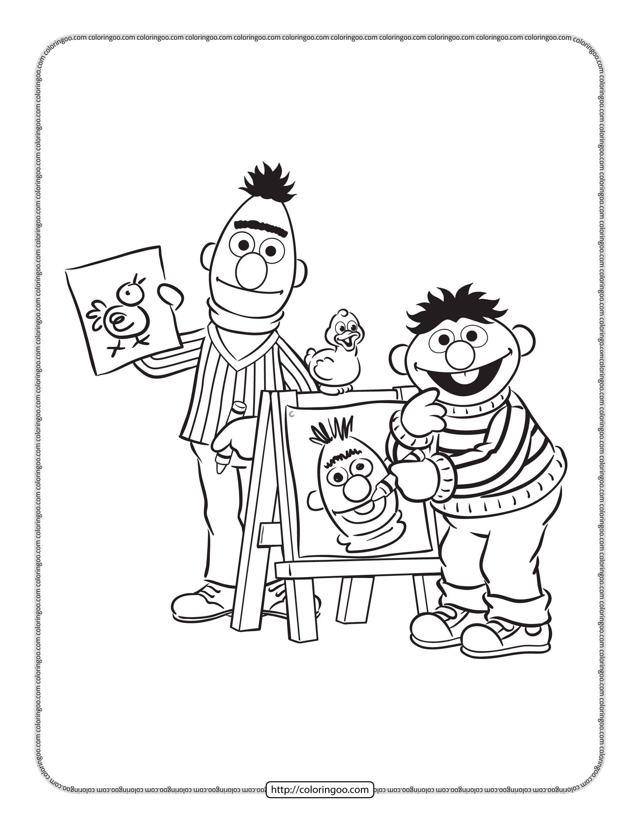 bert and ernie coloring pages printable jpg