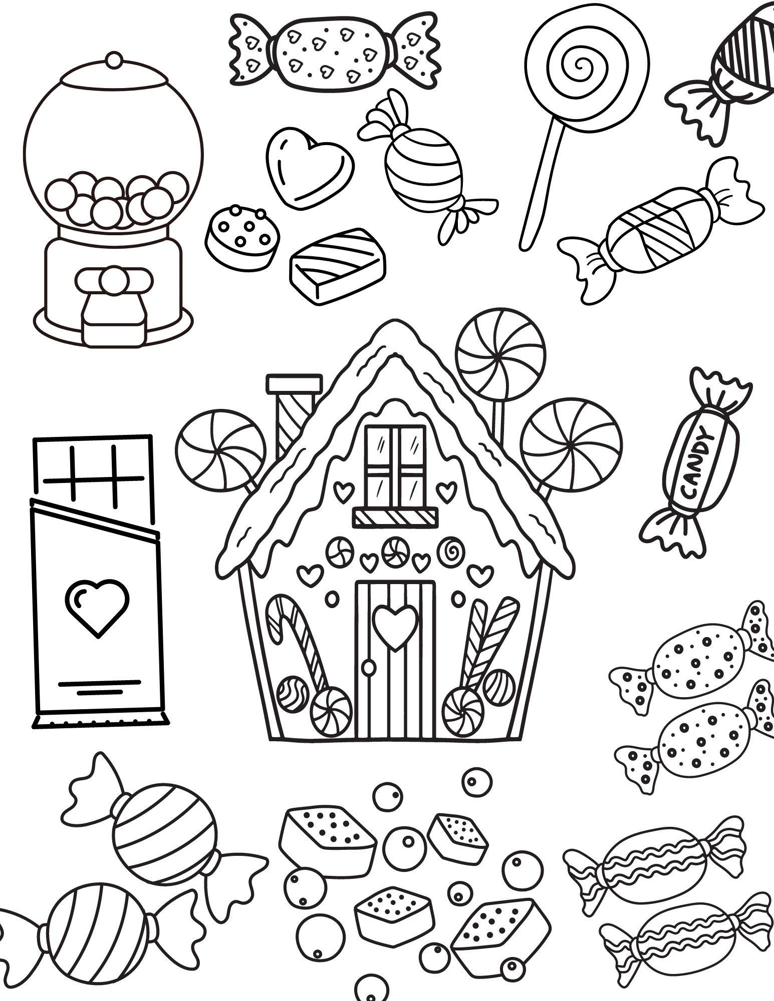 candy coloring pages printable jpg