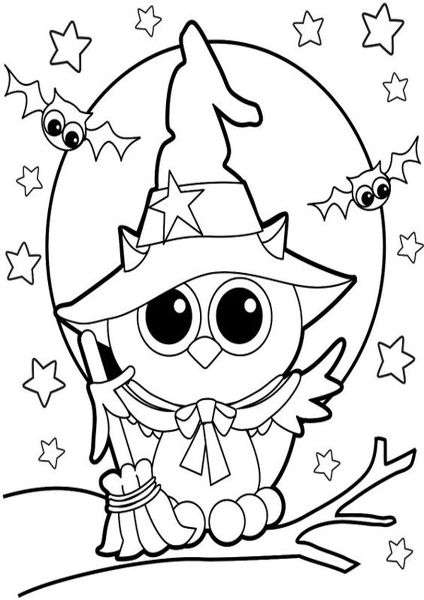 cute animal halloween coloring pages printable jpg