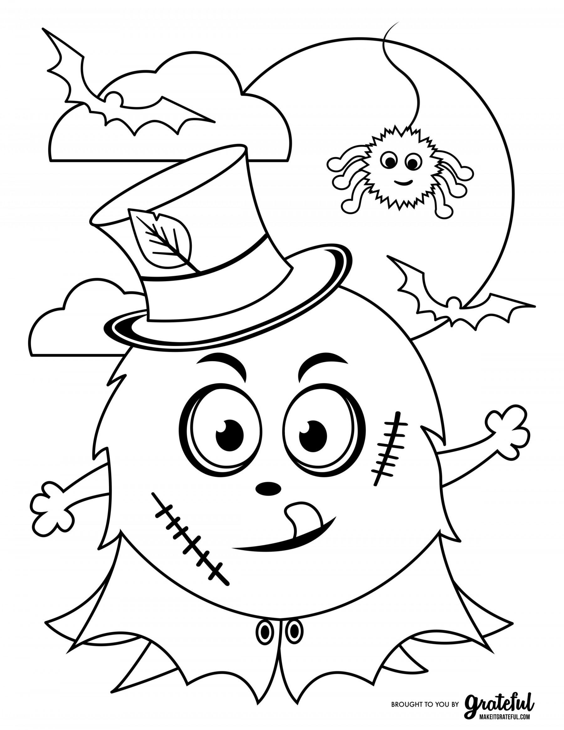 cute animal halloween coloring pages printable jpg