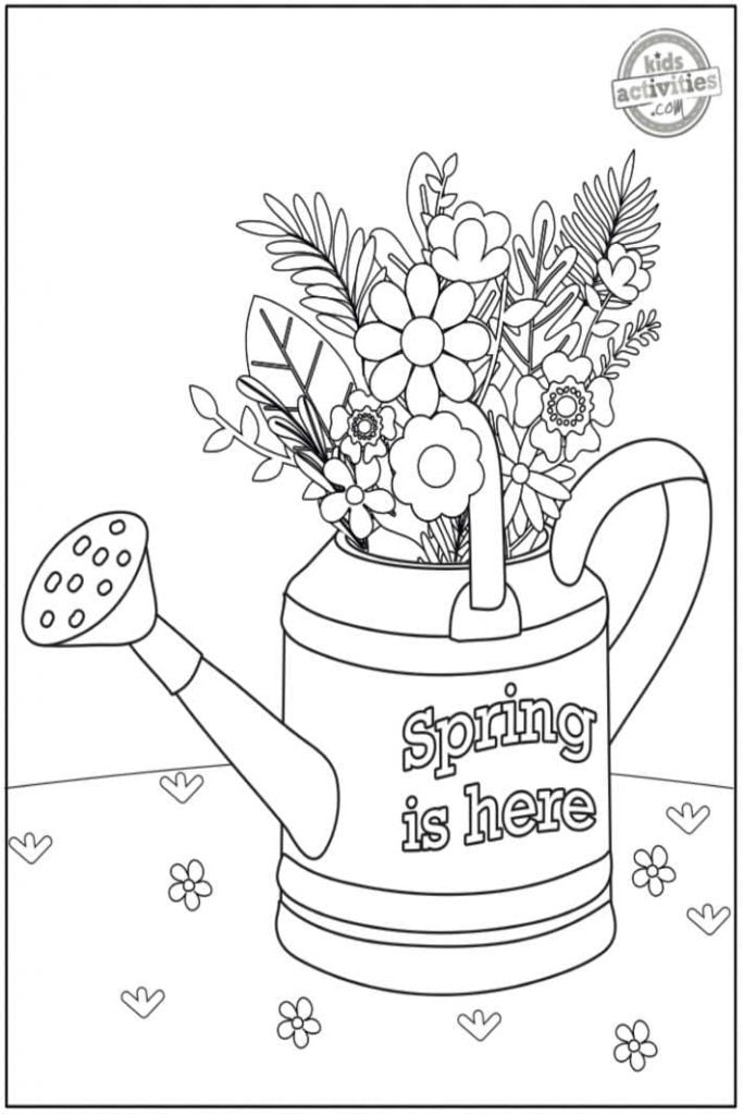 vibrant spring coloring pages printable jpg