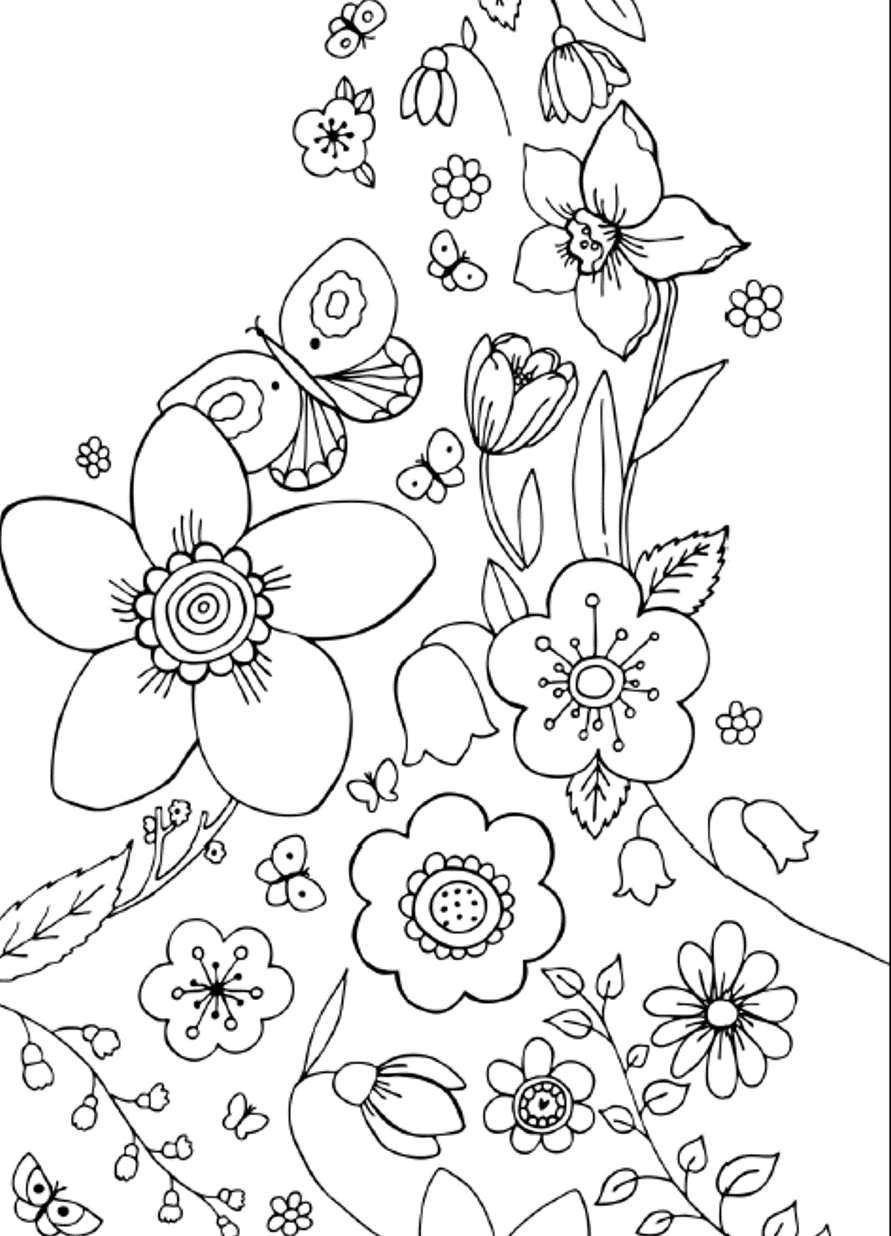 vibrant spring coloring pages printable jpg