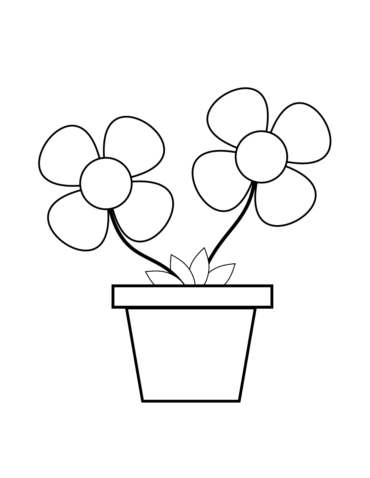 flower pot coloring pages printable jpg