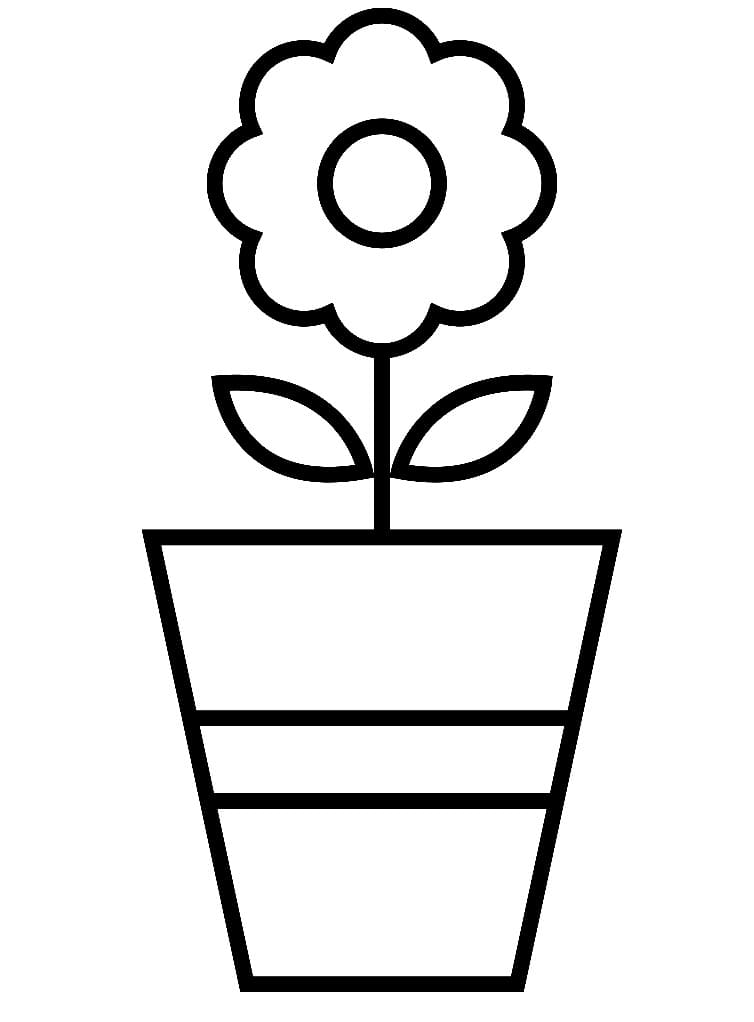 flower pot coloring pages printable jpg