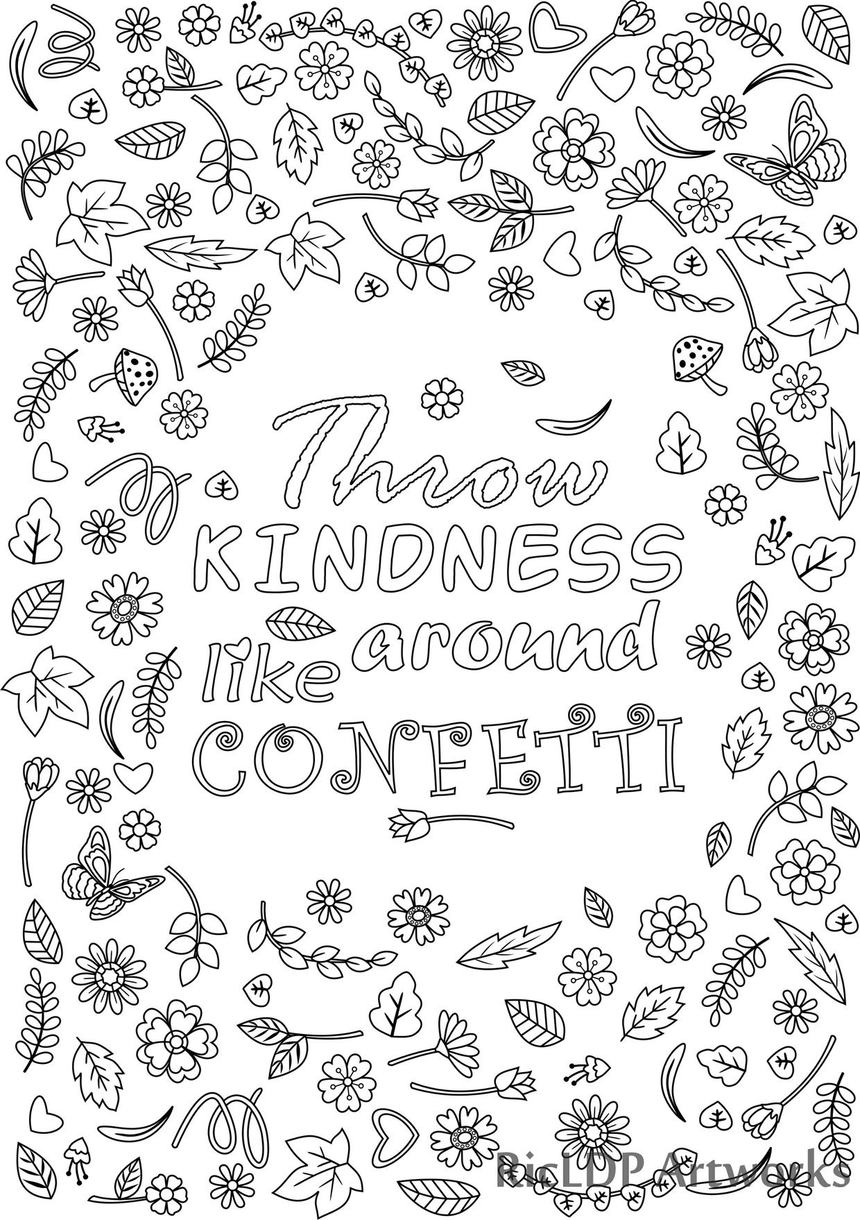 free kindness coloring pages printable jpg