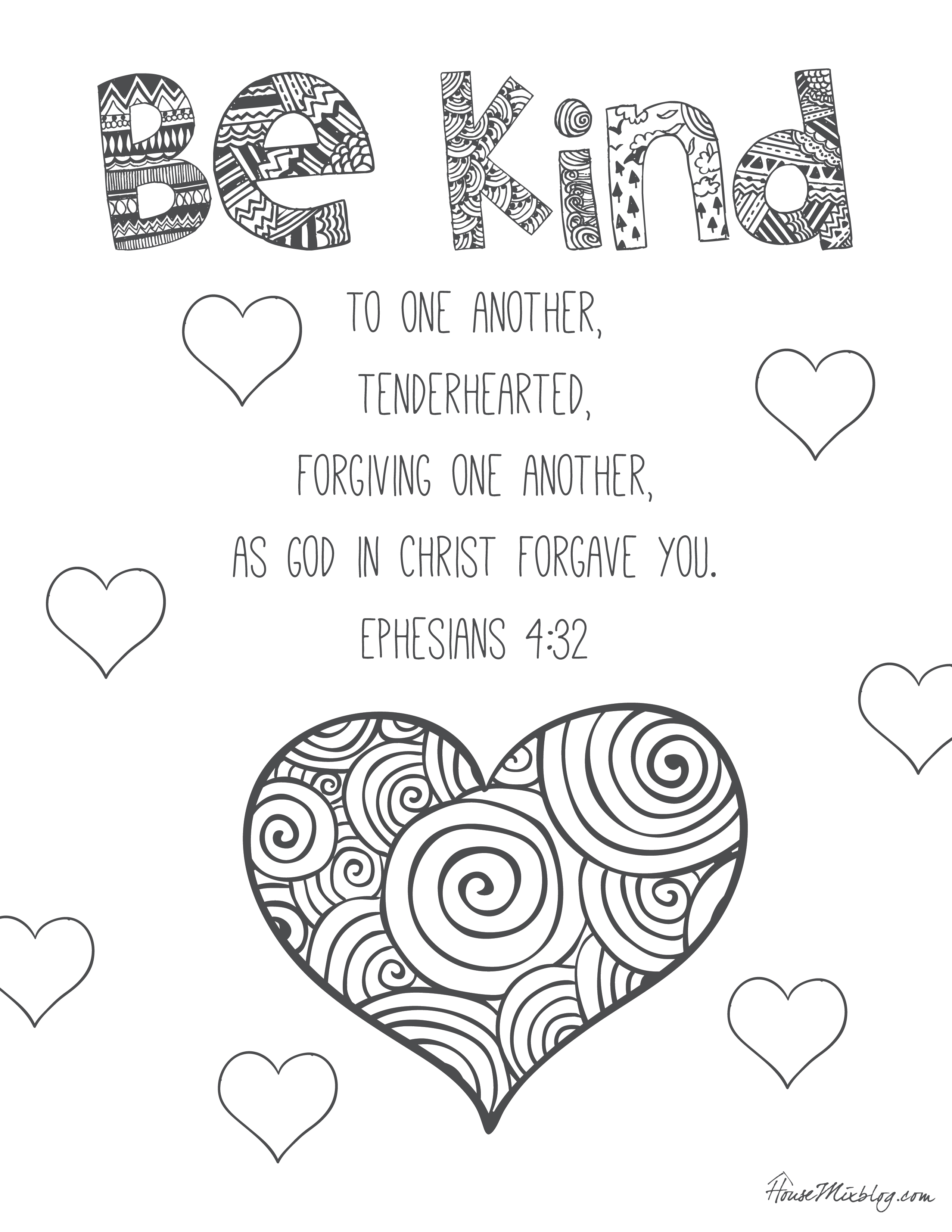 free kindness coloring pages printable jpg