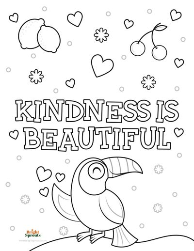 free kindness coloring pages printable jpg