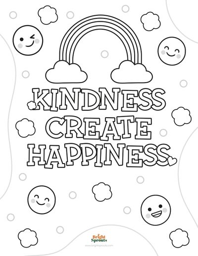 free kindness coloring pages printable jpg