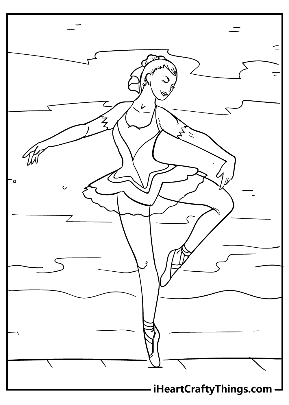 graceful hello kitty ballerina coloring pages printable jpg