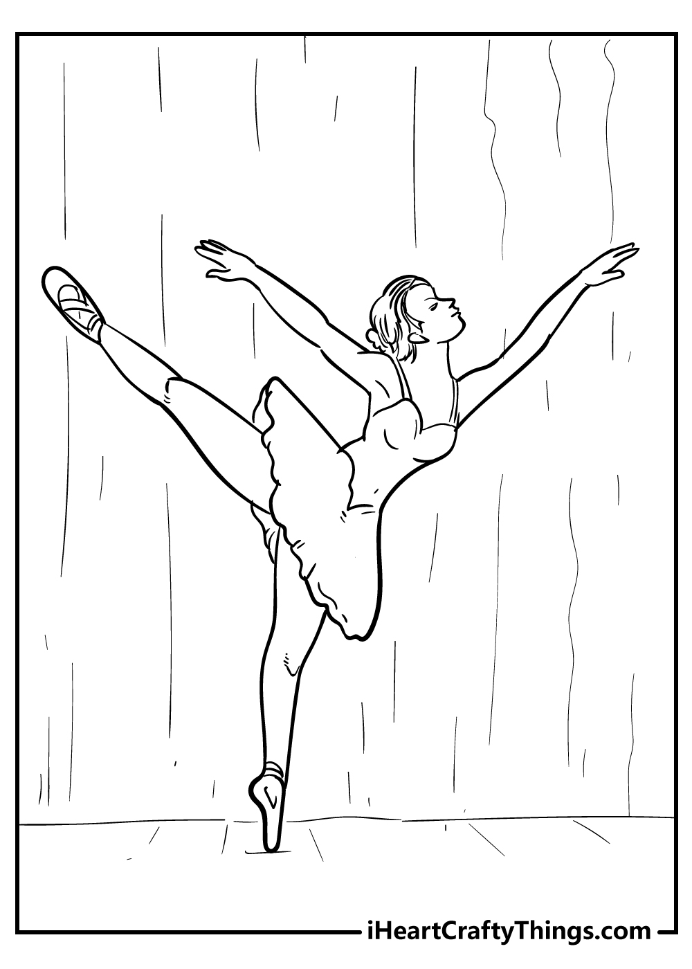 graceful hello kitty ballerina coloring pages printable jpg