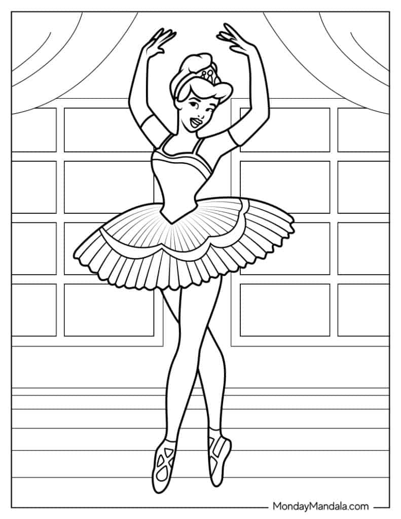 graceful hello kitty ballerina coloring pages printable jpg