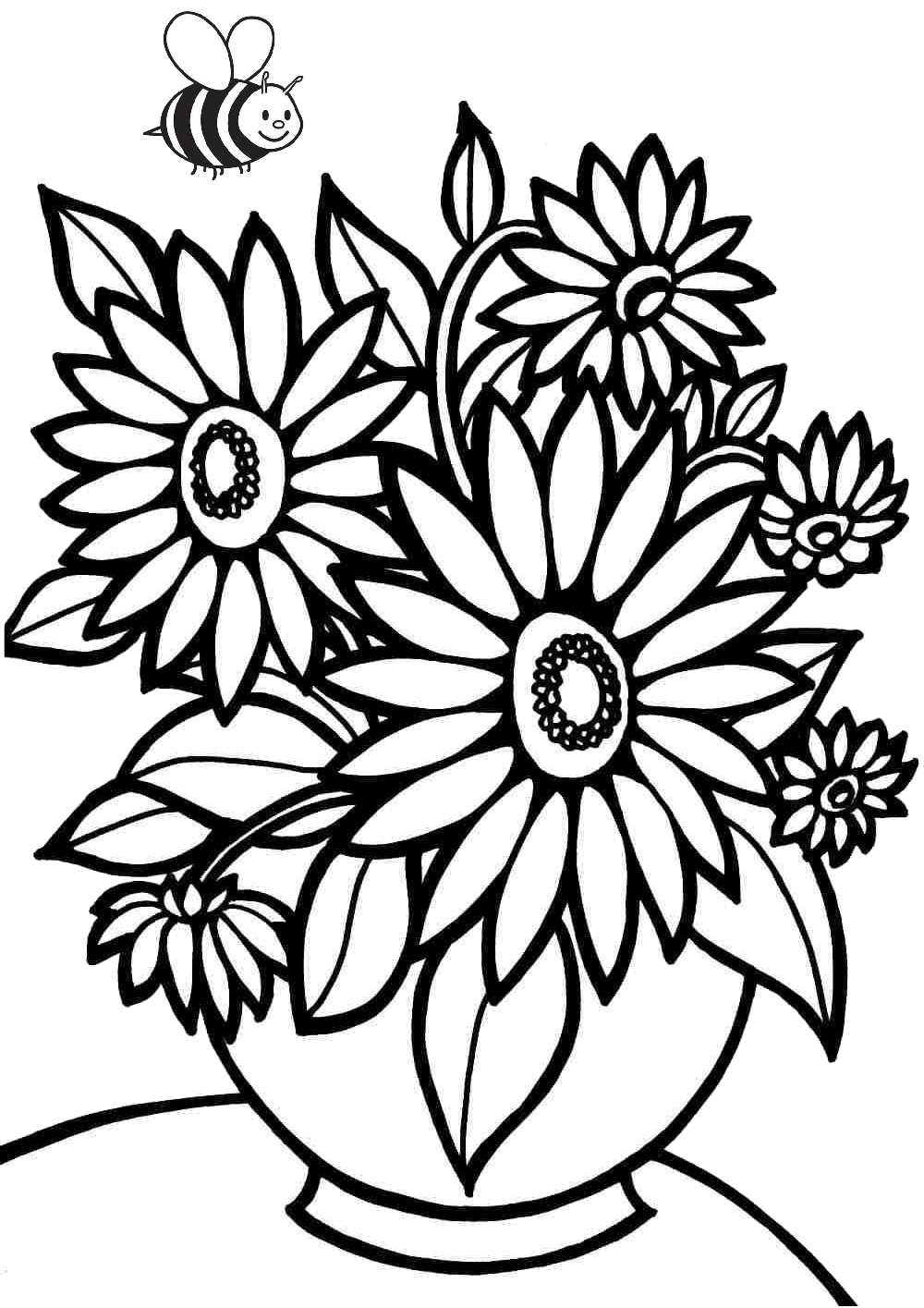 hibiscus coloring pages for kids printable jpg