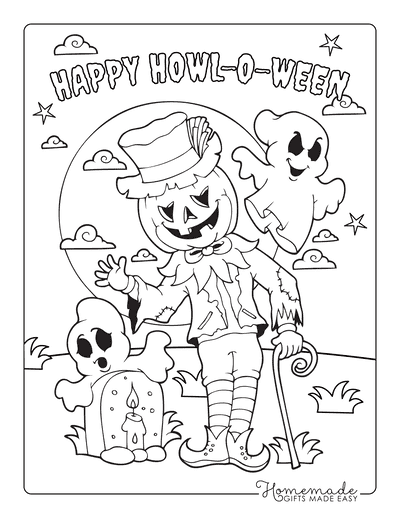 spooky halloween coloring pages for kids printable jpg