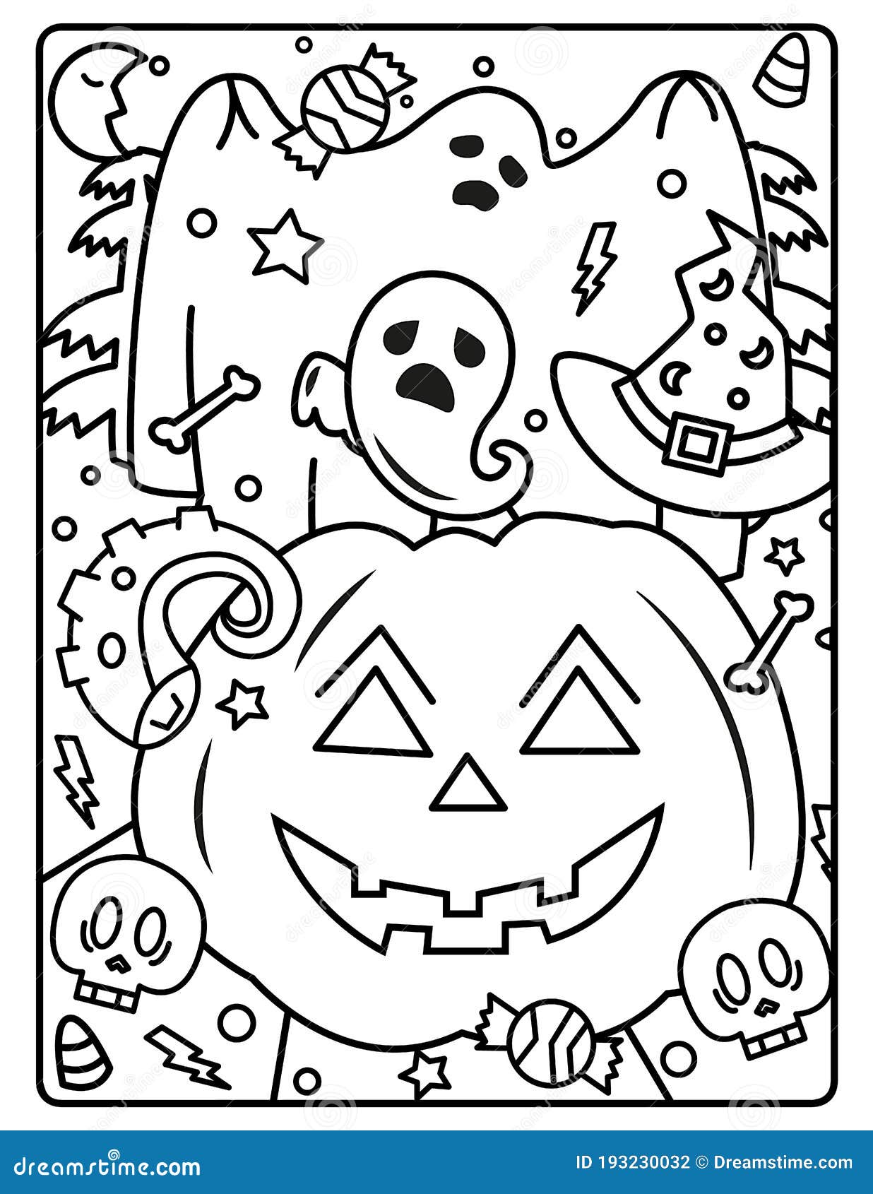 spooky halloween coloring pages for kids printable jpg