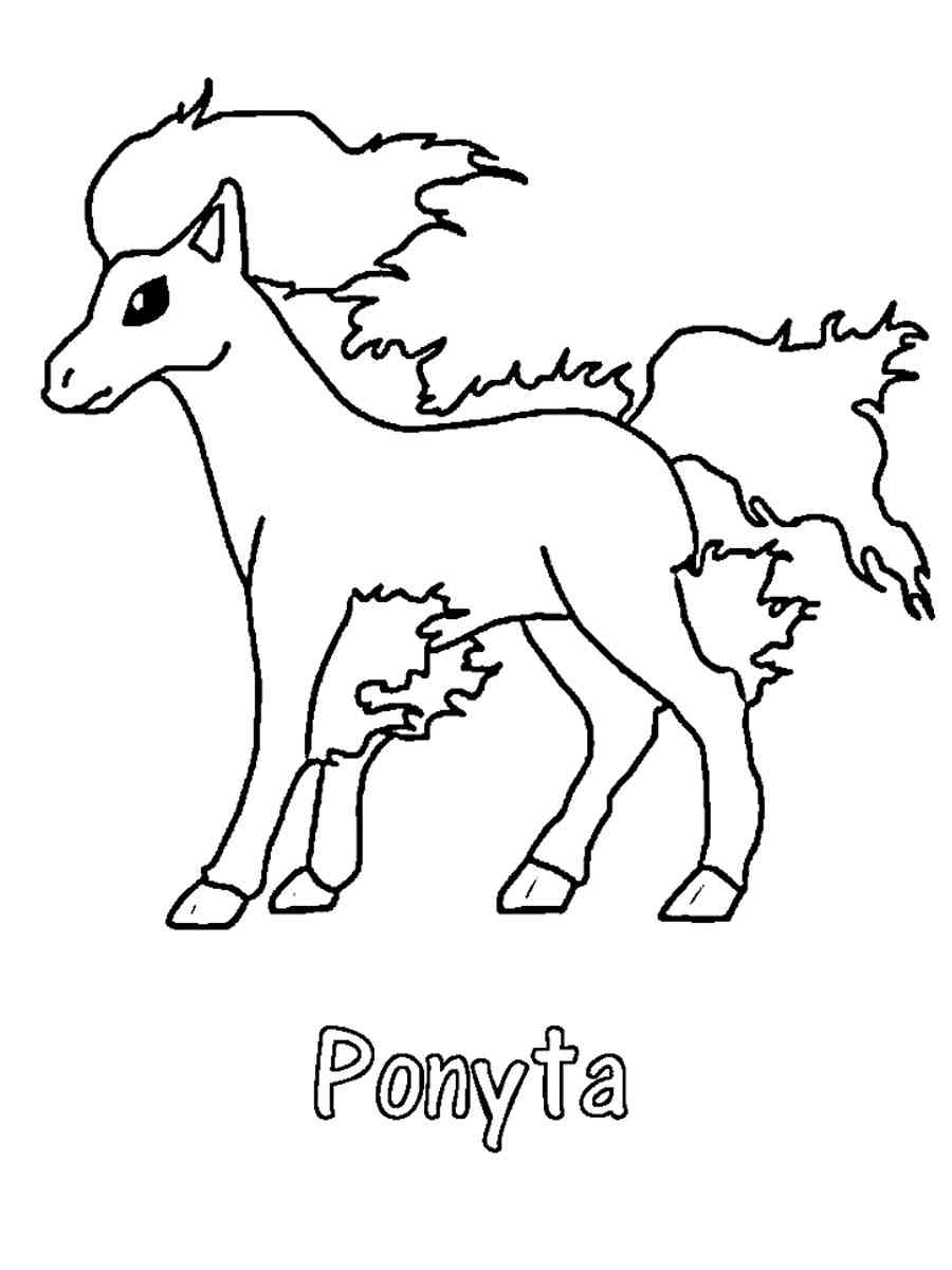 ponyta coloring page printable jpg