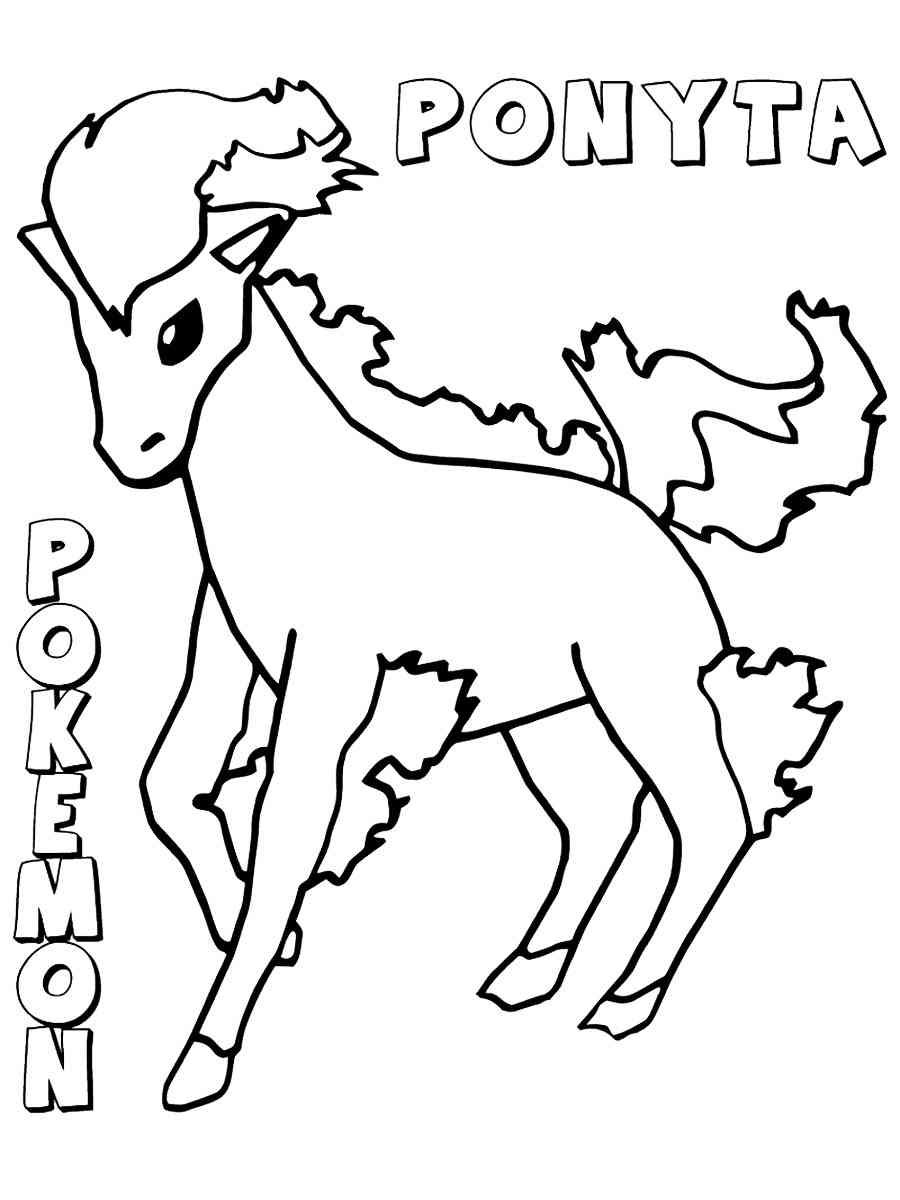 ponyta coloring page printable jpg