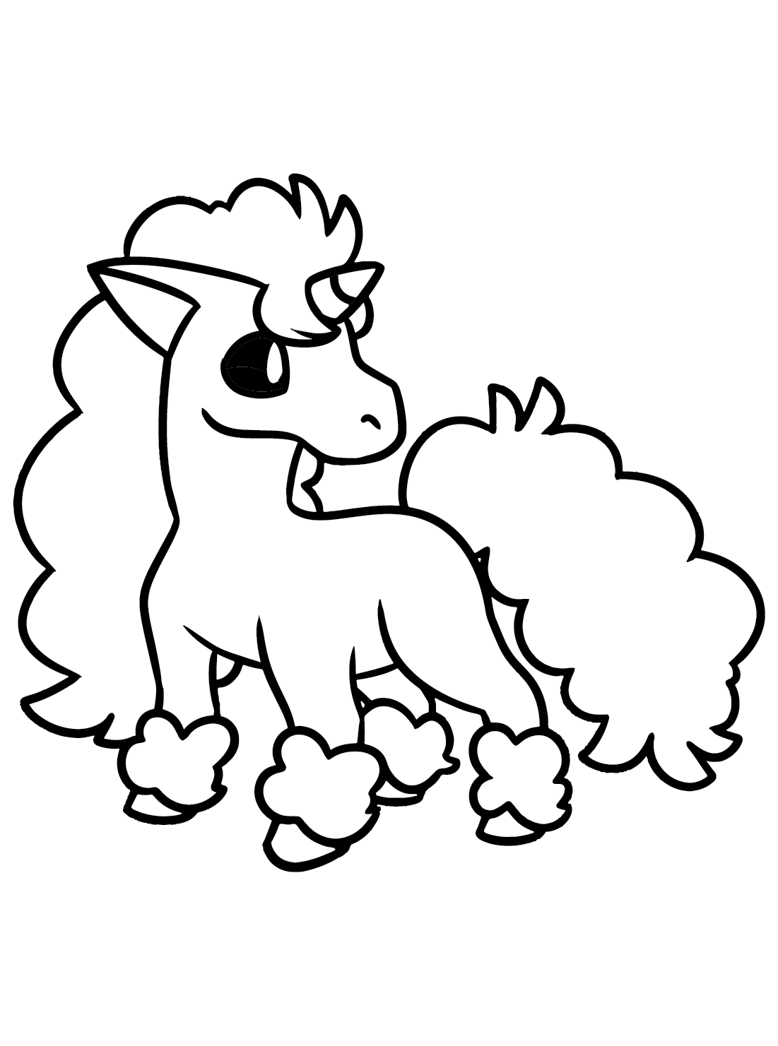 ponyta coloring page printable jpg