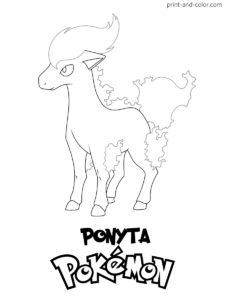 ponyta coloring page printable jpg