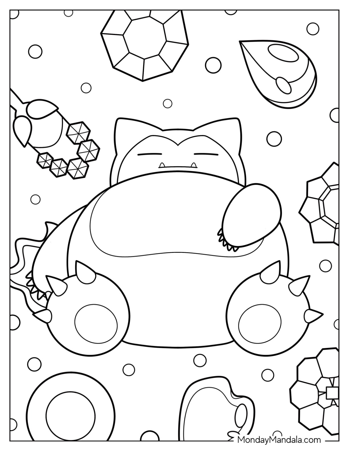 snorlax coloring page printable jpg