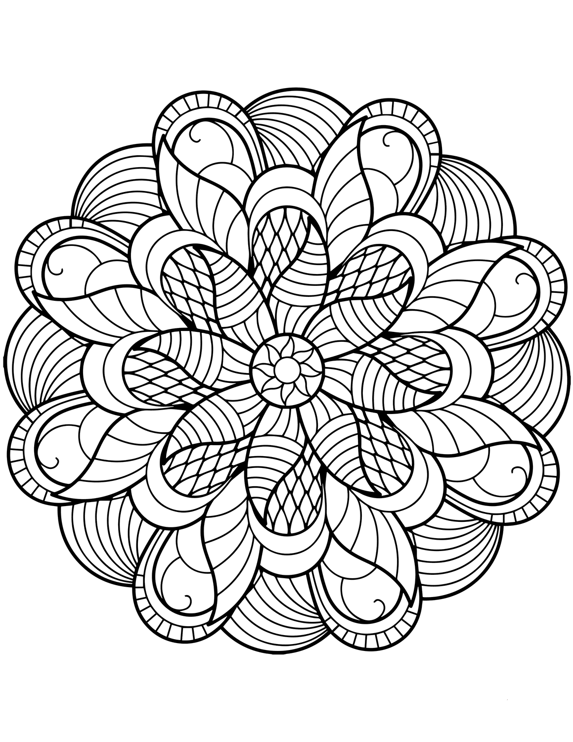 relaxing flower mandala coloring pages printable jpg