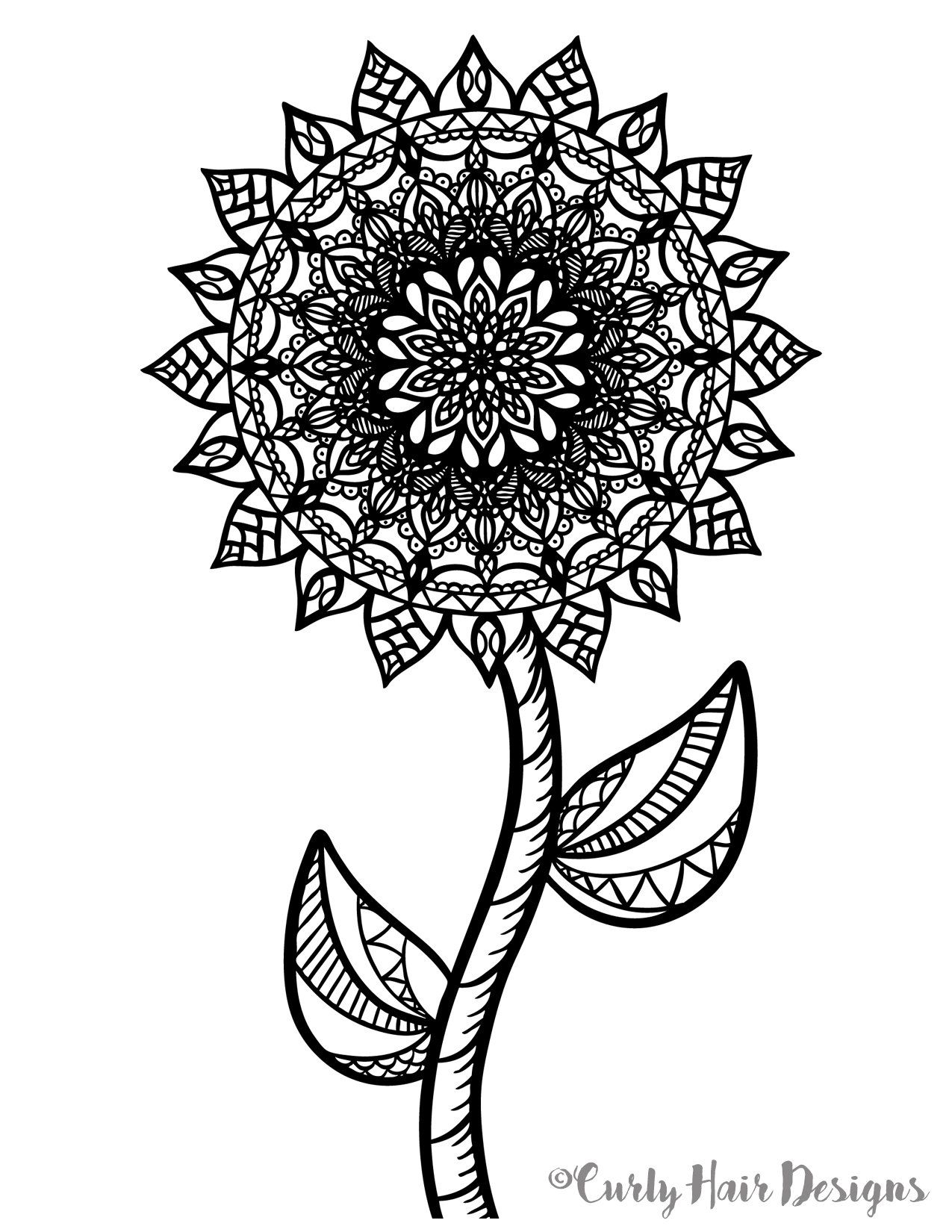 relaxing flower mandala coloring pages printable jpg