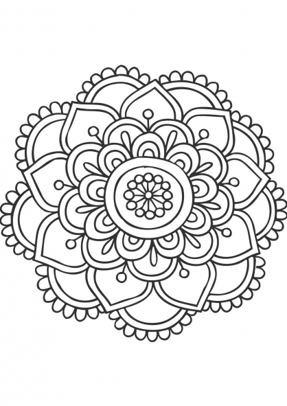 relaxing flower mandala coloring pages printable jpg