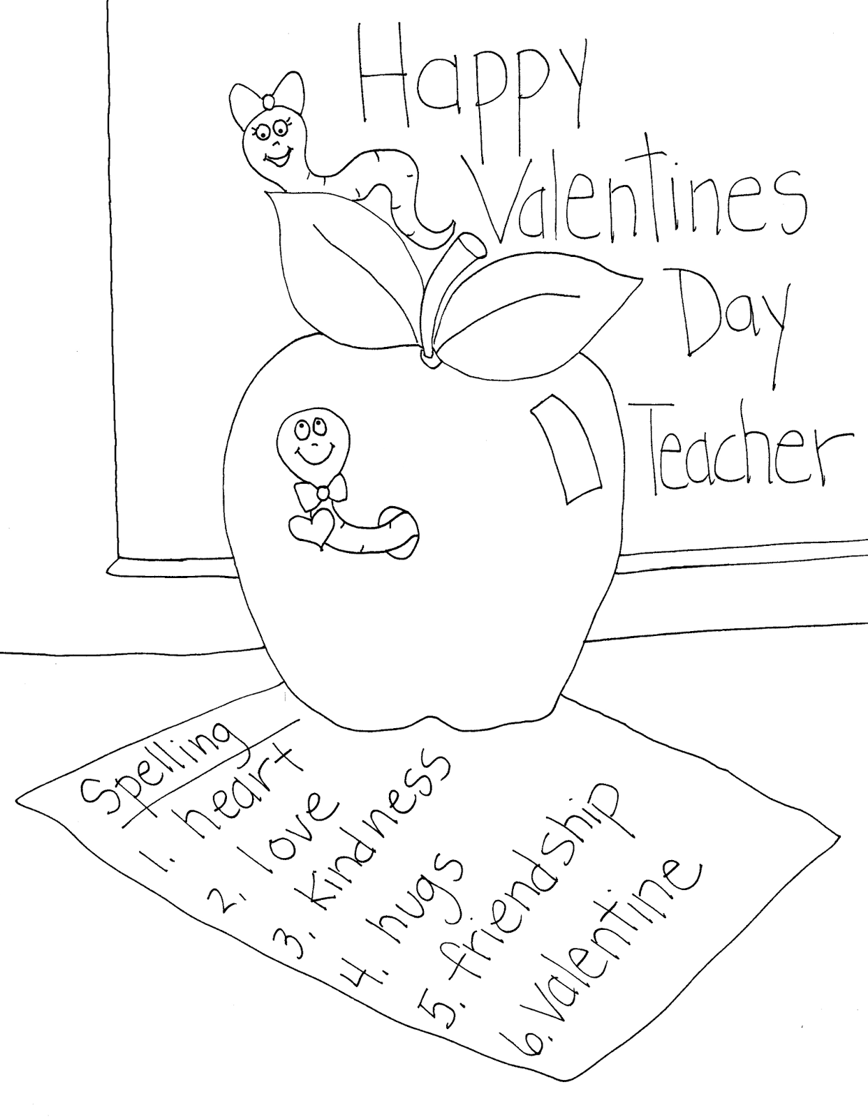 teacher valentine coloring pages printable jpg