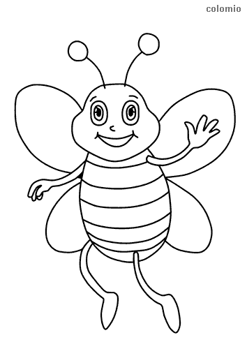 flower and bee coloring pages printable nature jpg