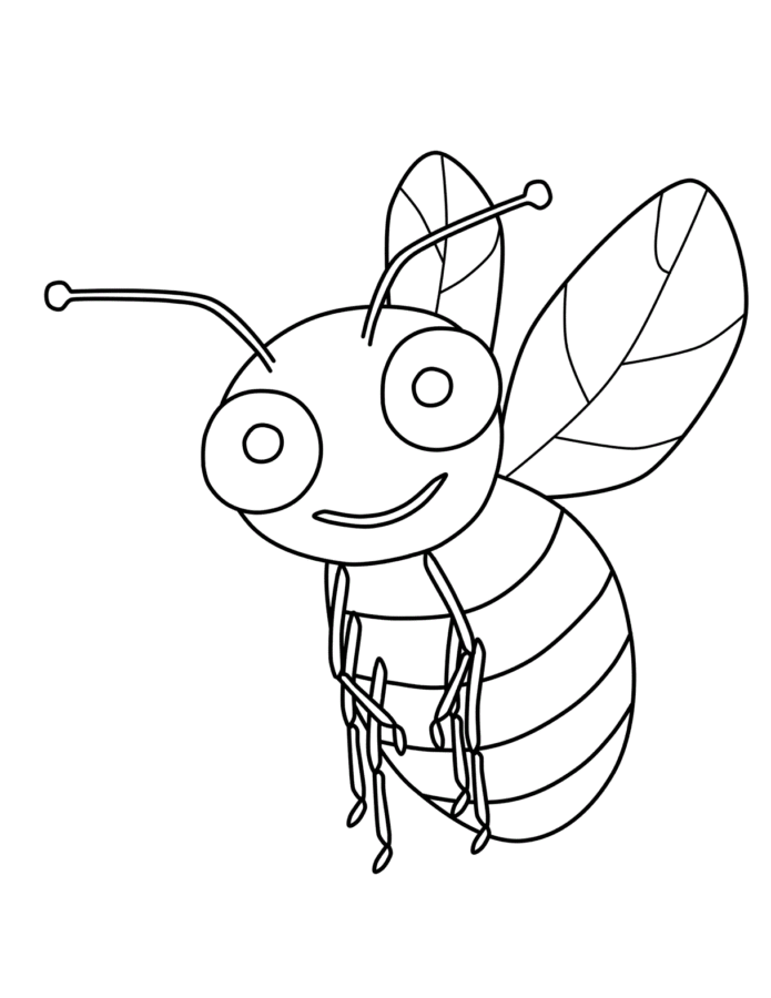 flower and bee coloring pages printable nature jpg