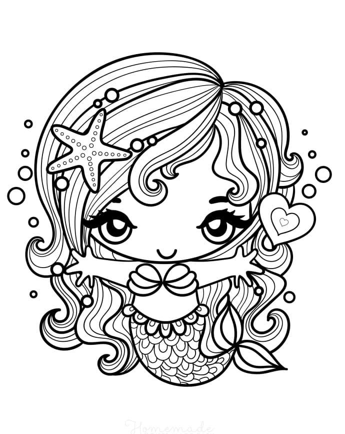 real mermaid coloring pages printable jpg