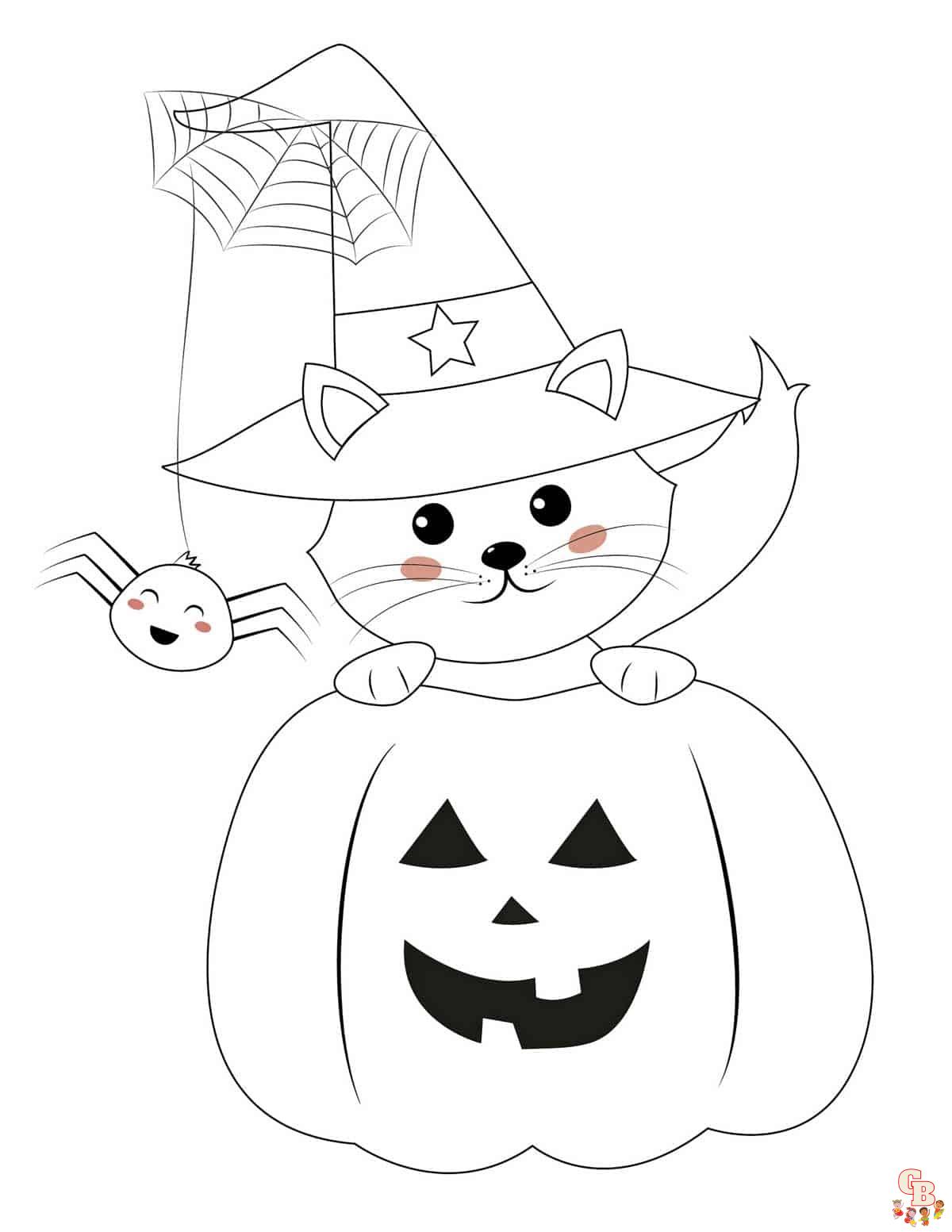 kawaii halloween coloring pages jpg