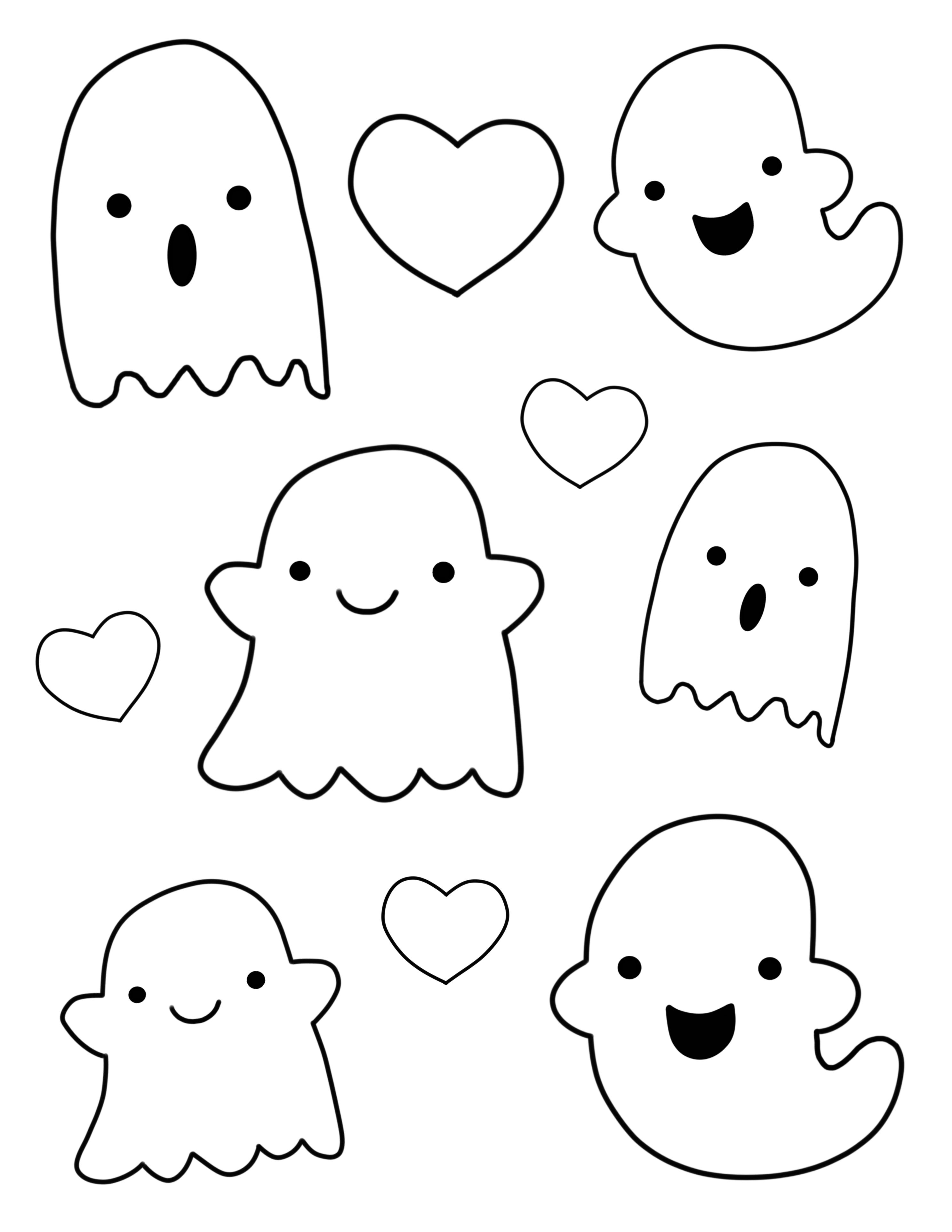 kawaii halloween coloring pages jpg