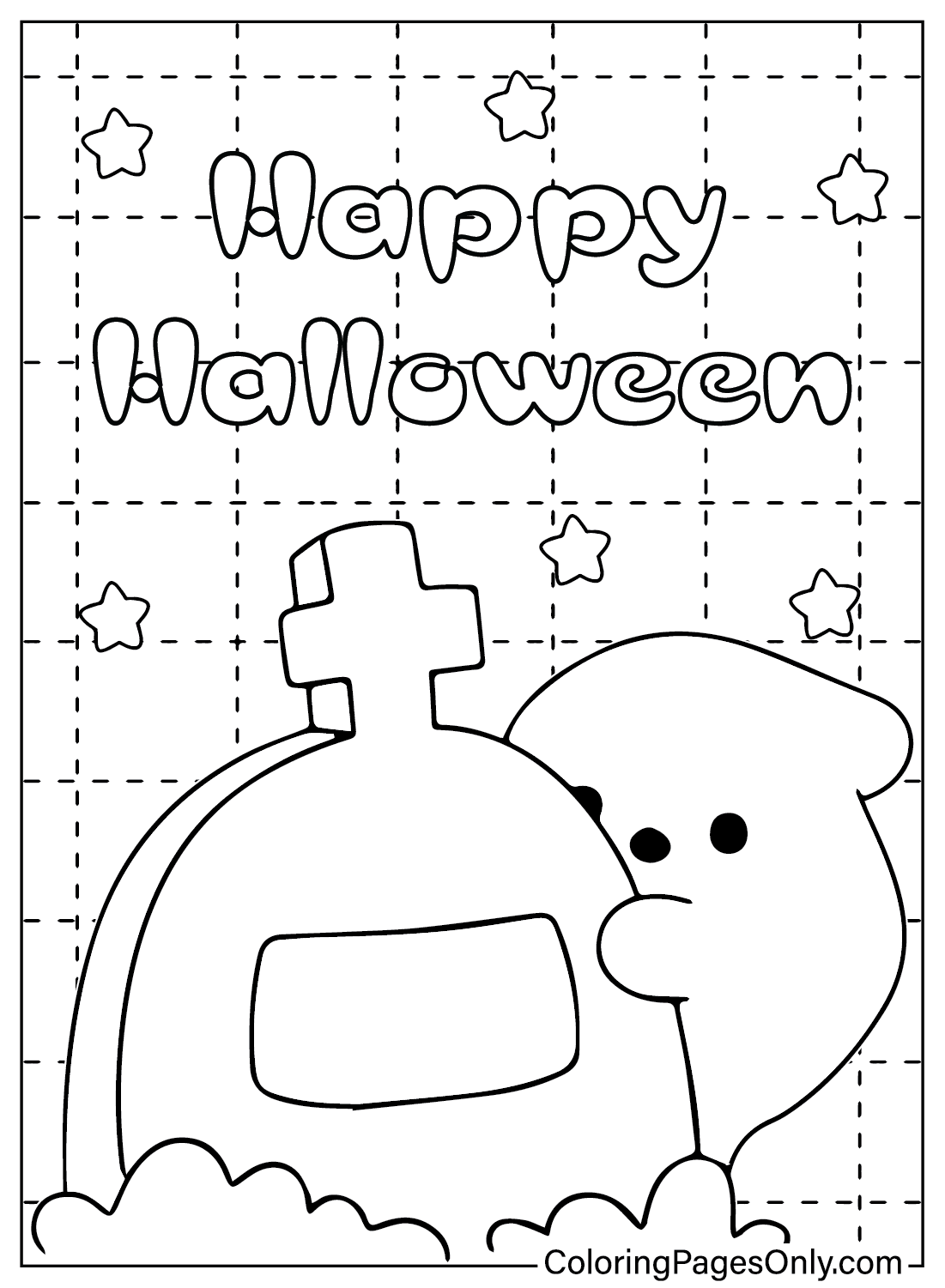 kawaii halloween coloring pages jpg