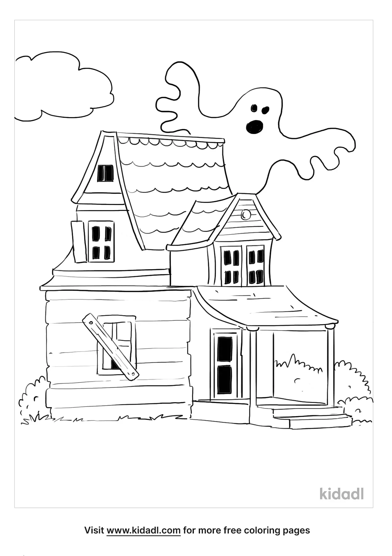 cute haunted house coloring pages printable jpg