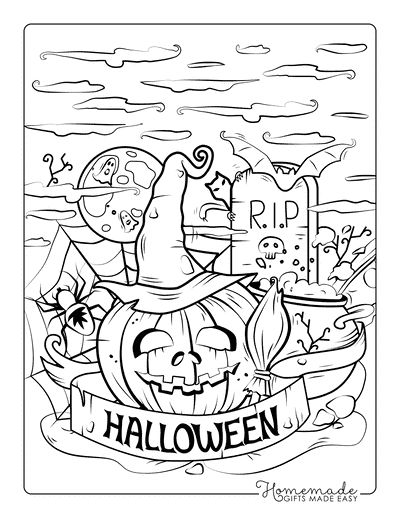 free printable halloween coloring pages jpg