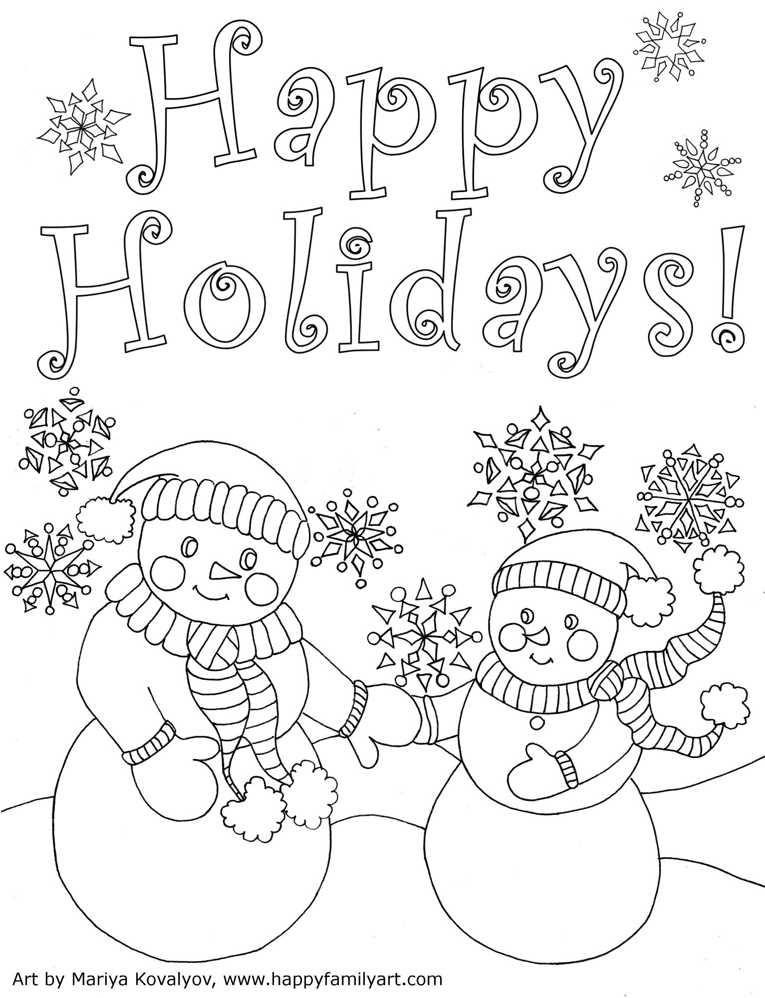 happy christmas coloring pages printable jpg