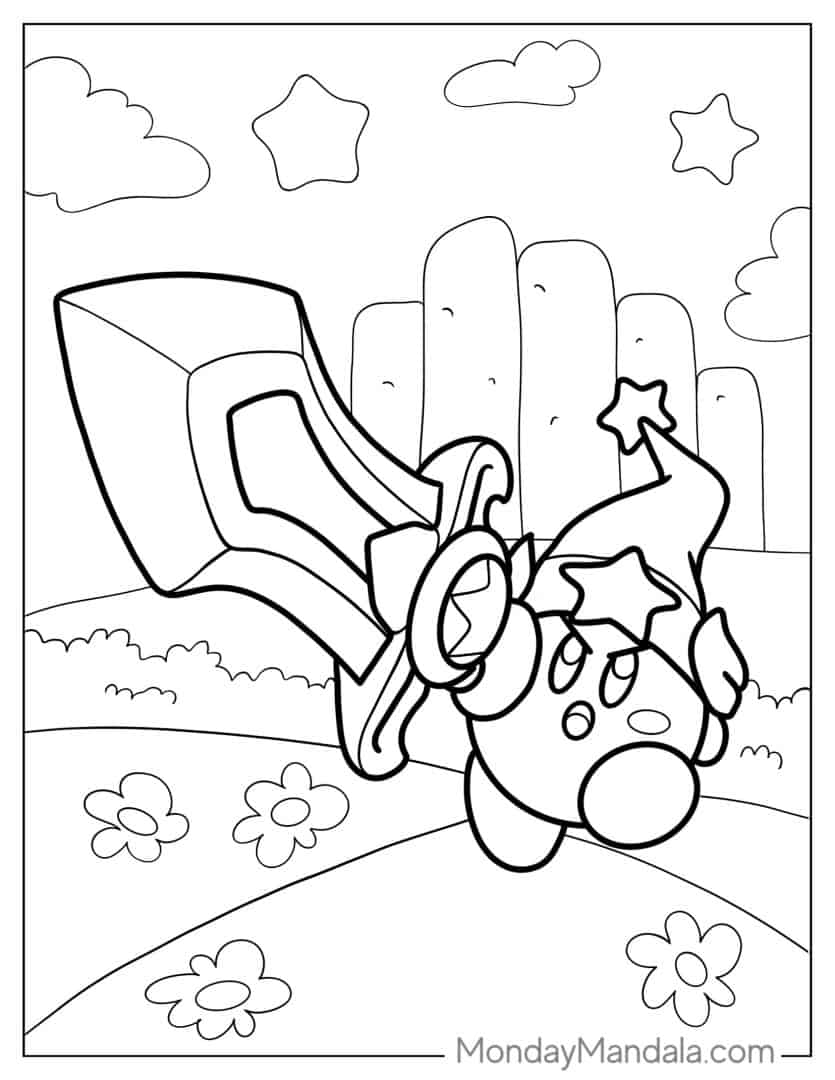 kirby coloring pages printable fun jpg