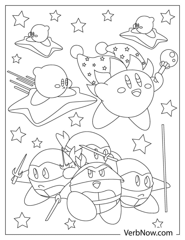 kirby coloring pages printable fun jpg