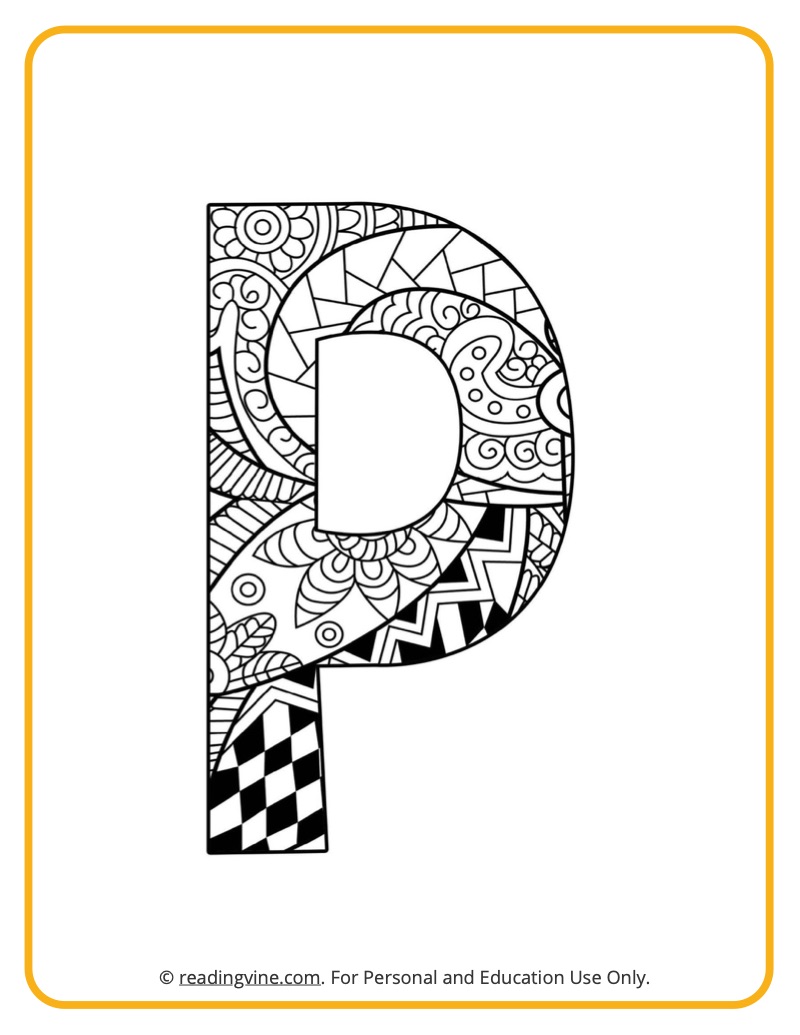 letter p coloring pages patterns image jpg jpg