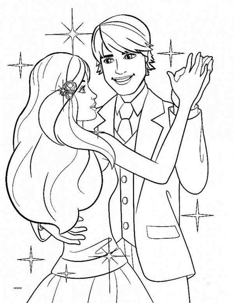 simple barbie prom coloring pages printable jpg