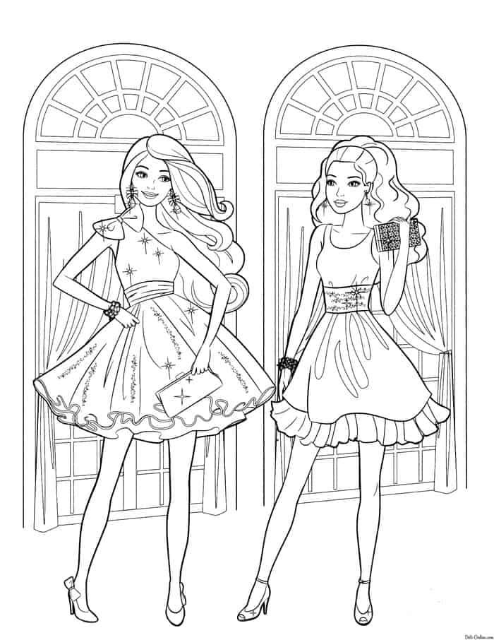 relaxing barbie prom coloring pages printable jpg