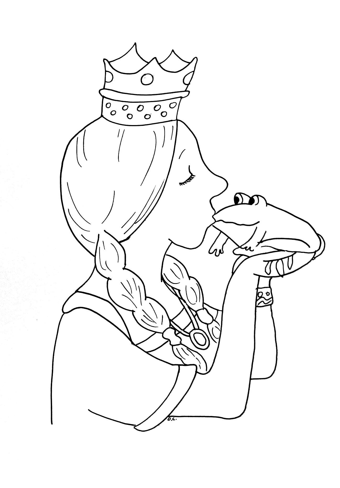 free princess frog coloring pages printable jpg