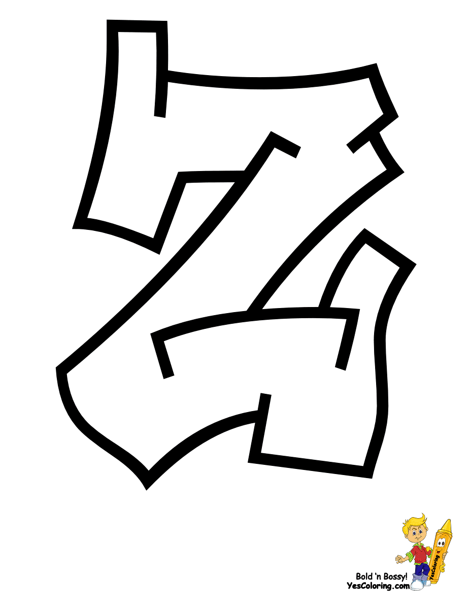 new graffiti alphabet coloring pages printable jpg