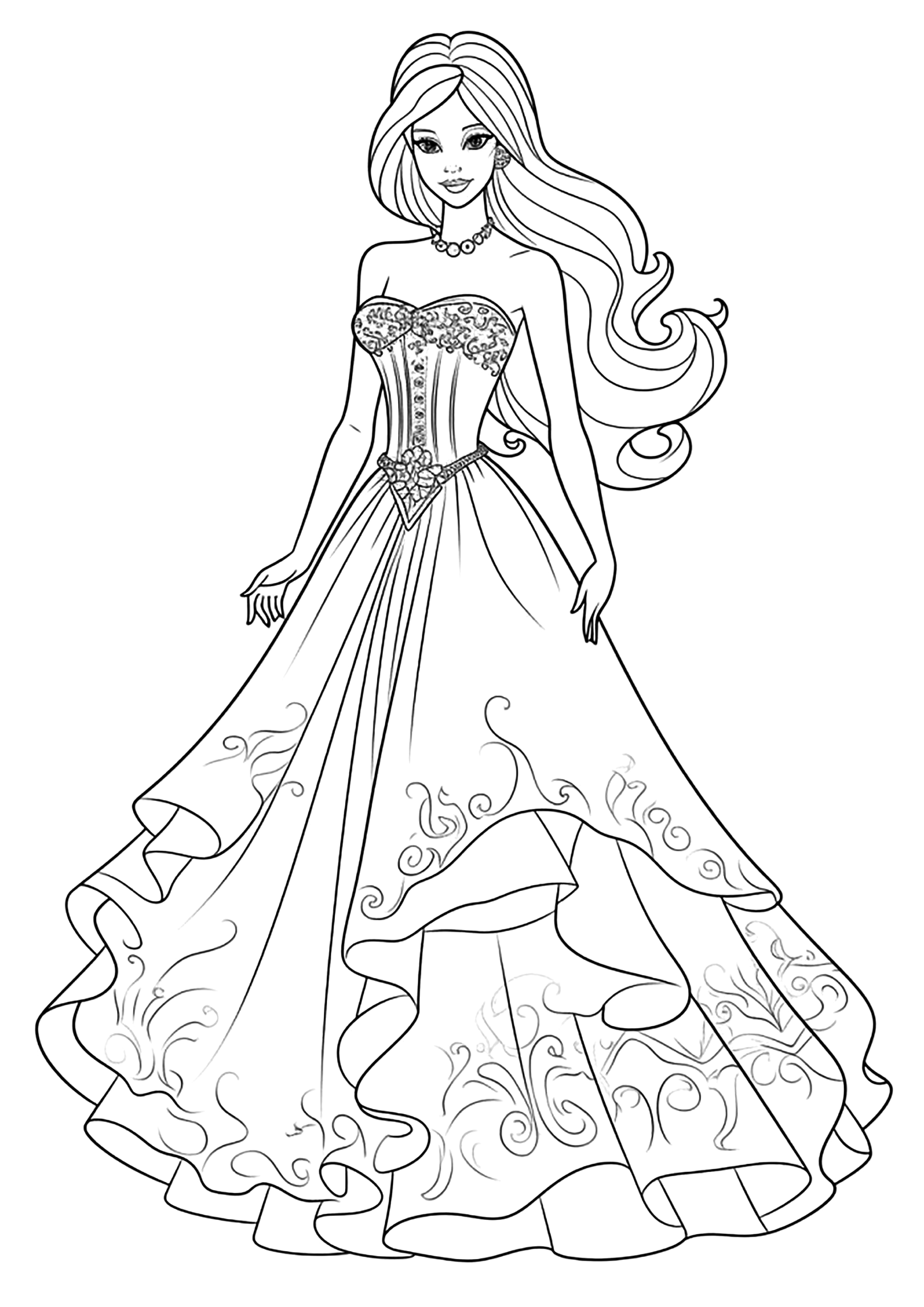 educational barbie prom coloring pages printable jpg