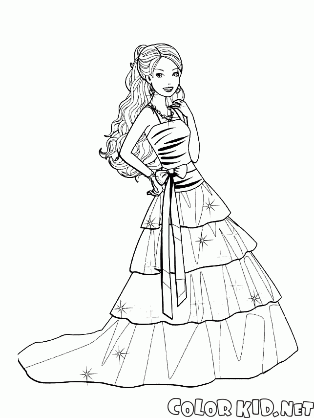 ultimate barbie prom coloring pages printable jpg